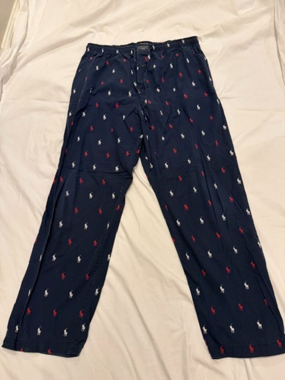 Polo Ralph Lauren Sleepwear Pajama Pants Mens Large Pony All Over Print Lounge